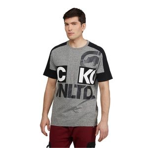 ECKO UNLTD Short Sleeve Gray, Black & White Men’s T-shirt Size 3XL